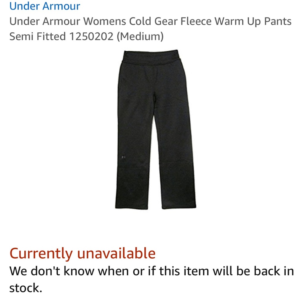 Under Armour Women’s Cold Gear Fleece Warm Up Pant